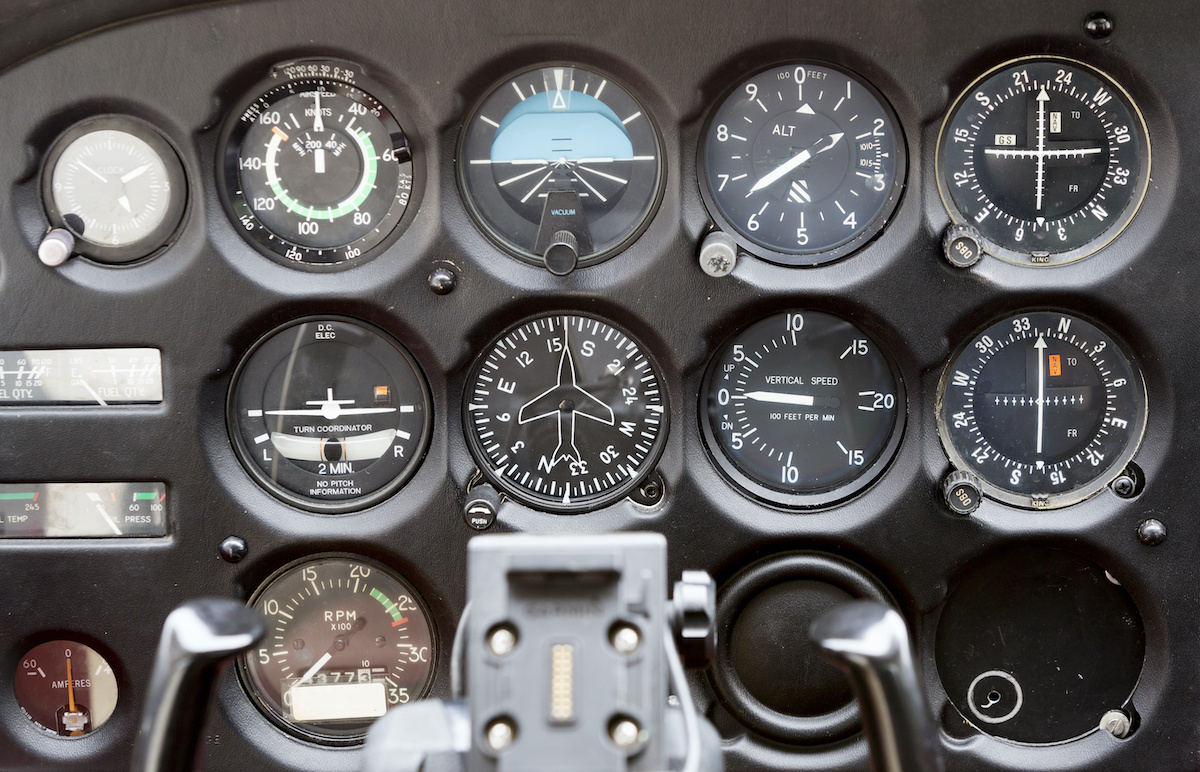 Aircraft instrument panel for mental rehearsal and chair flying practice